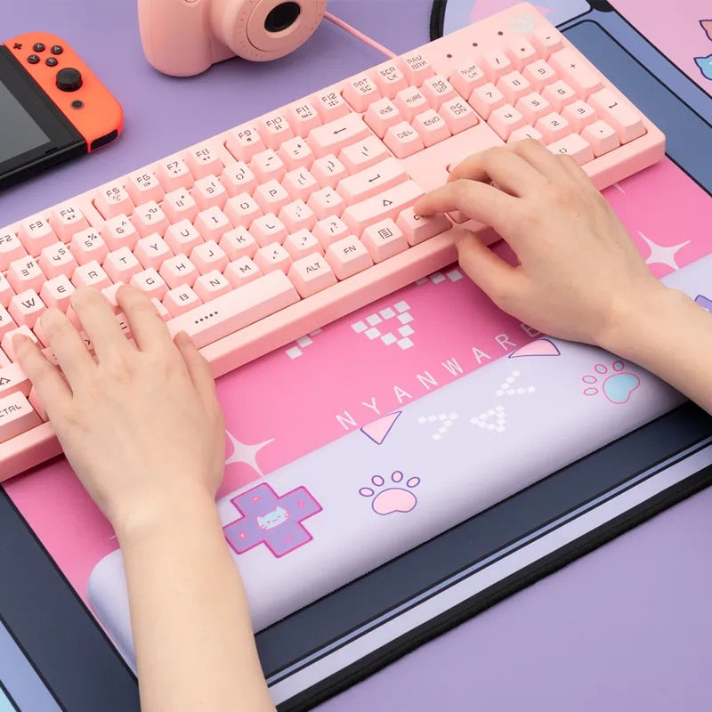 Nyanware Mewchine Mouse Pad + Wrist Rest Bundle