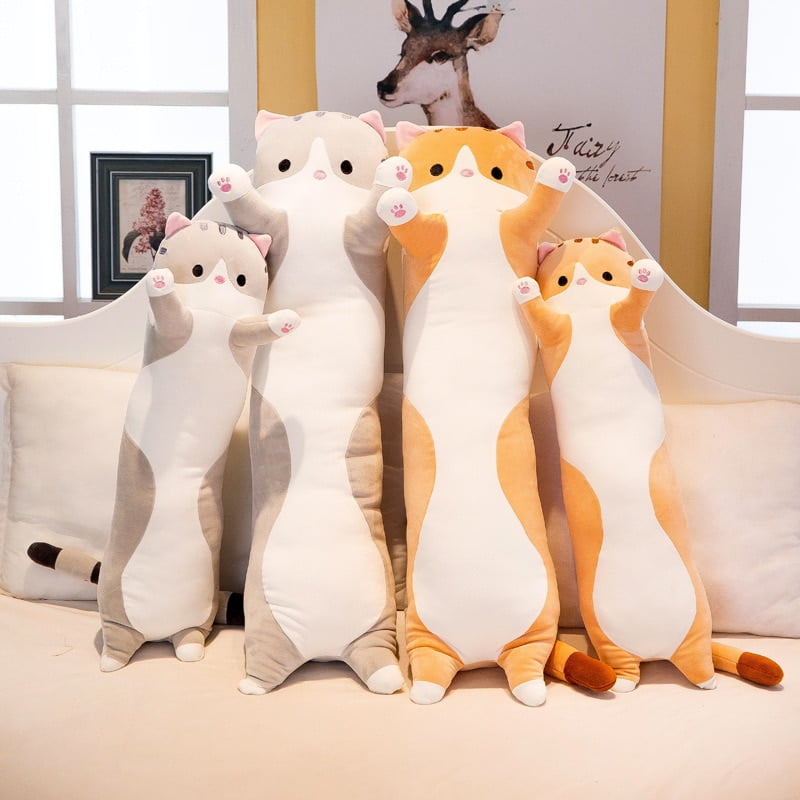 Long Cat Pillow Plushi™ (Grey)